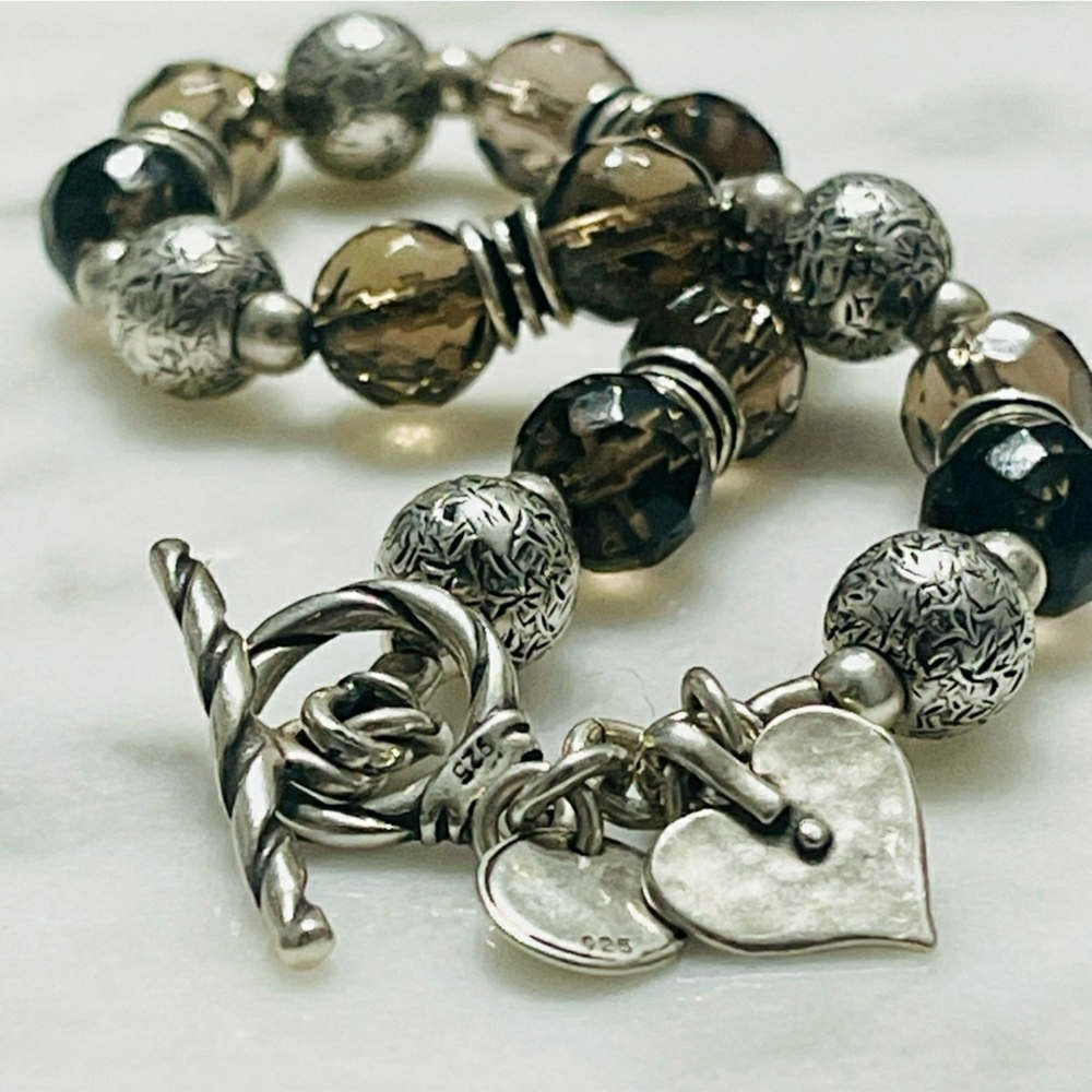 Silpada Sterling Silver & Smokey Topaz Heart - Picture 5 of 5